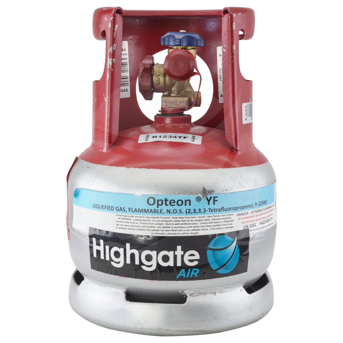 CYLINDER, REFRIGERANT, R1234YF HFO, 4.54KG CYLINDER